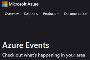 Microsoft Azure events