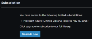 Pluralsight: Microsoft azure limited subscription